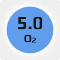 Кислород (О2) 5.0 (99,999%) в баллоне 5л 100 бар, соединение  G 3-4 (DIN 9)