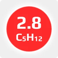 Неопентан (neo-C5H12) 98% в стальном баллоне 10л (5 кг),вентиль латунь.