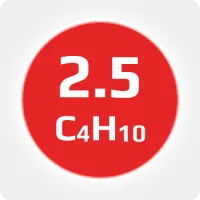 Изобутан (i-C4H10) 2.5 (99,5%) R-600 в баллоне 2л (1 кг) соединение W21,8х1/14'' (DIN1)