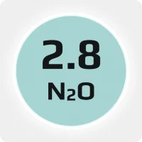 Закись азота (N20) пищевая 2.8 (99,8%) в баллоне 50л, наполнение 31 кг., соединение G3/4 (DIN 9)