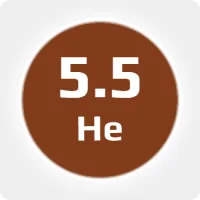 Гелий (He) марка 5.5 (99,9995%)в баллоне 50л, 300 бар, соединение  G 3/4 (DIN 9)